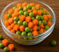 ½ cup diced carrots or peas, optional