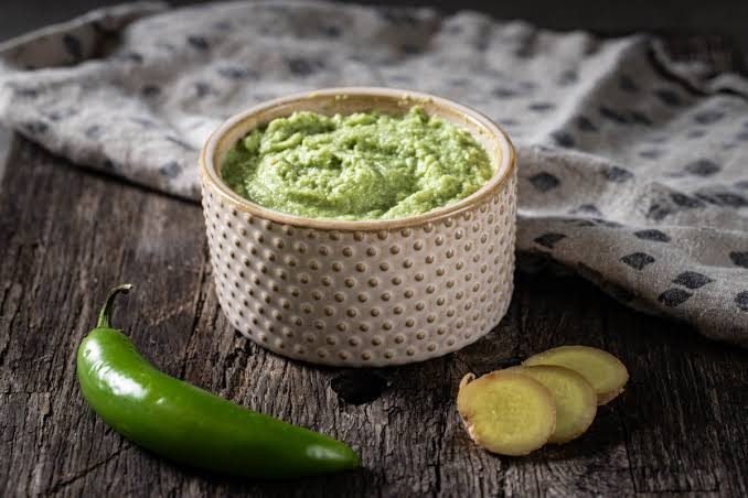 Ginger-green chili paste – 1 tsp