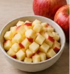 2 apples, diced