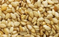 Sesame seeds, garlic, rice vinegar, brown sugar, and cooking oil