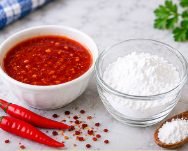 Chili sauce, cornstarch