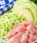 Chicken, cabbage