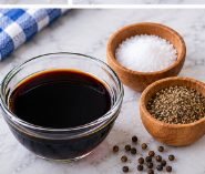 Soy sauce, salt and pepper