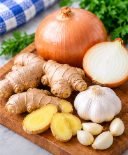 Onion, garlic, ginger