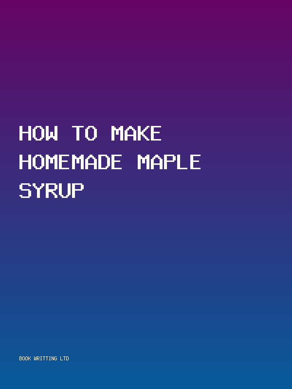 How To Make Homemade Maple Syrup