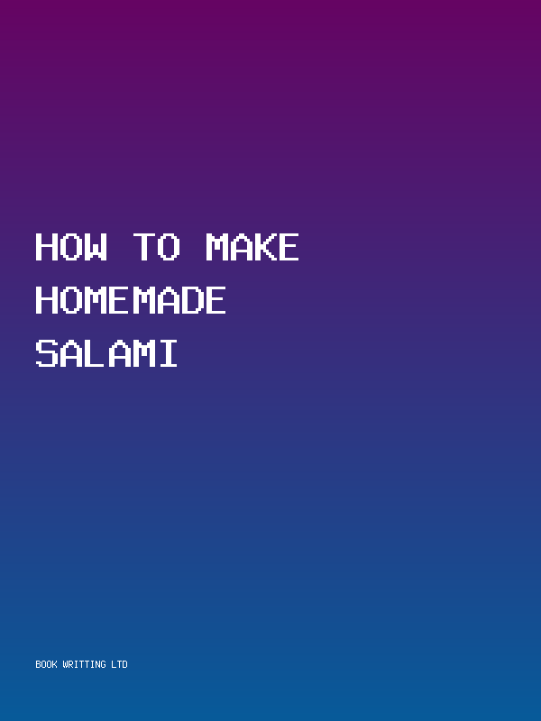 How To Make Homemade Salami
