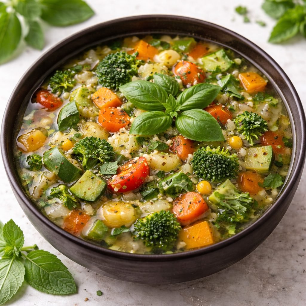 🌿 Tulsi Herbal Vegetable Soup