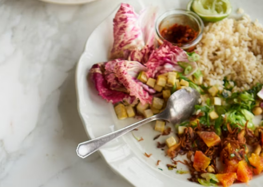 Spicy Rainbow Chopped Salad with Peanuts