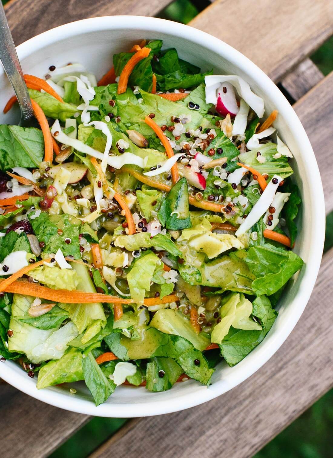 Mega Crunchy Romaine Salad with Quinoa