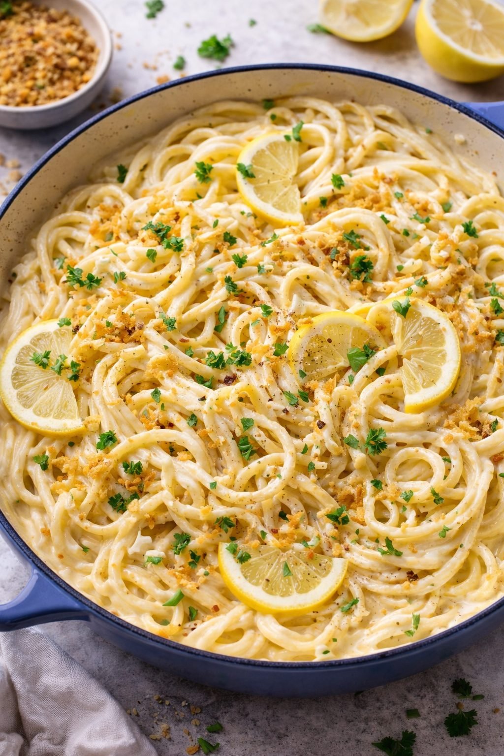 One-Pot Lemon Ricotta Spaghettoni