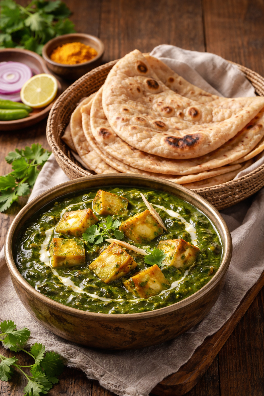 Palak Paneer with Roti