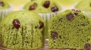Matcha Steamed Cake (Mushi-pan)