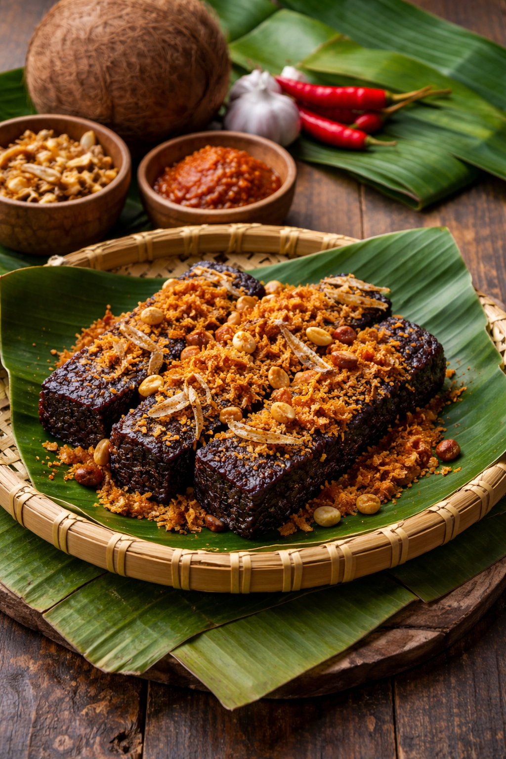 Songkolo Bagadang | Makassar Rice Cake Indonesian