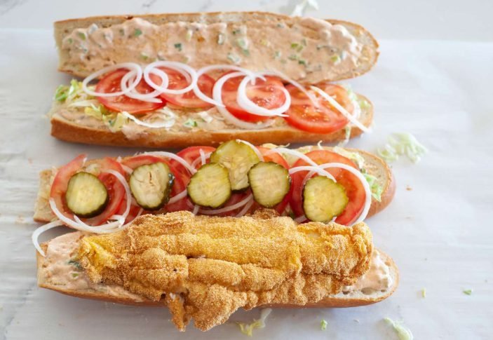 Crispy Catfish Po’ Boy Recipe |  Classic Fried Fish Sandwich