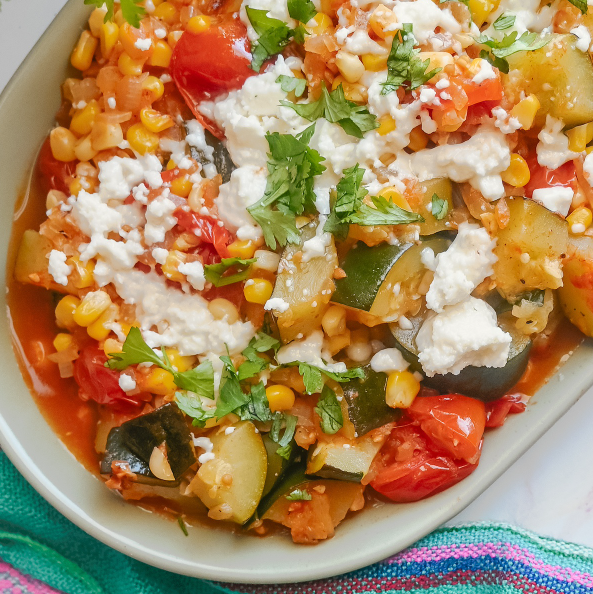 Easy Calabacitas Recipe |  Healthy Mexican Zucchini and Corn Dish