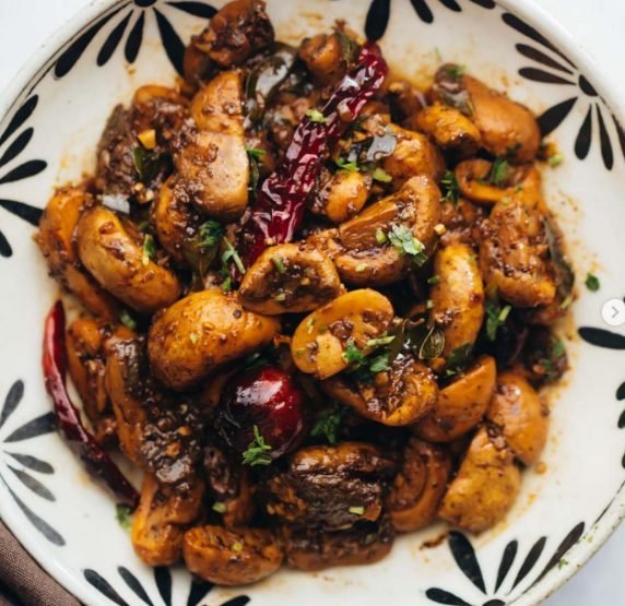 Spicy Mushroom Fry |  Fiery, Savory and Quick Stir-Fried Delight