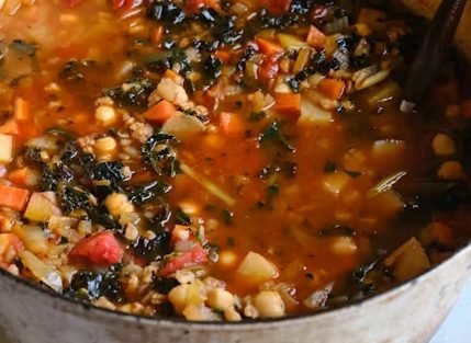 Simple Farro & Bean Soup
