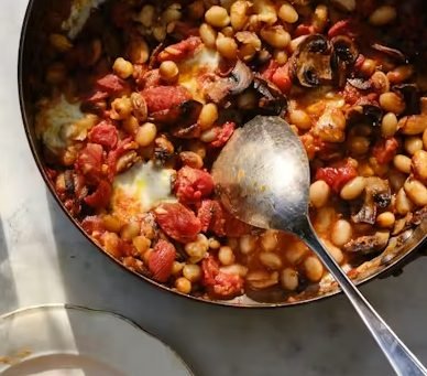 Heirloom Bean and Mushroom “Carnitas” Casserole