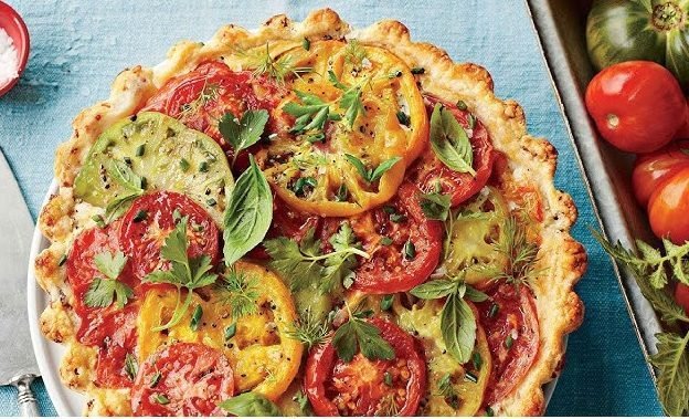 Zucchini Tomato Pie | Fresh, Cheesy and Golden-Baked Summer Vegetable Delight