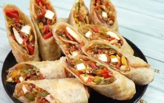Paneer & vegetable spring rolls