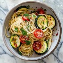 Aglio e Olio with Roasted Vegetables