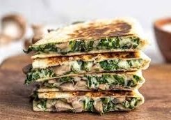 Mushroom and Spinach Quesadilla