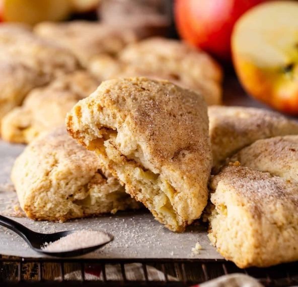 Apple Cinnamon Scones | Soft, Warm-Spiced and Perfectly Sweet Bakery-Style Treat