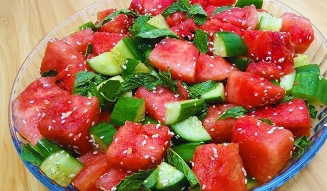 Watermelon and Cucumber Salad | Cool, Juicy and Ultra-Refreshing Summer Salad Delight