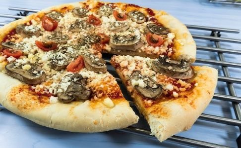 Mushroom Pizza with Mozzarella and Tomatoes | Cheesy, Savory and Fresh Italian-Style Pizza