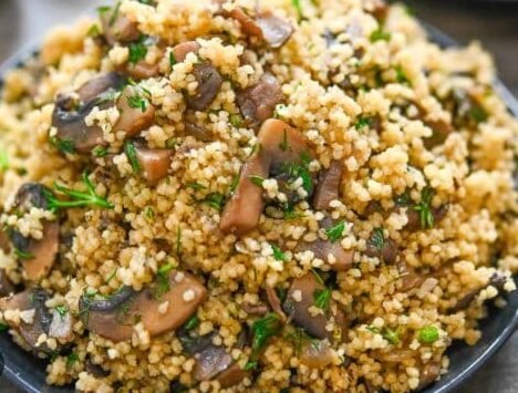 Mushroom Couscous Recipe | Savory, Light & Flavorful Mediterranean Dish
