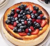 No-Crust Ricotta Cheesecake with Fresh Fruit