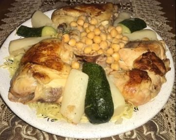 Algerian Rechta Recipe | Traditional Algerian Noodles with Chicken and Chickpeas