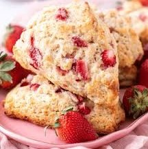 Strawberry Scones with Butter