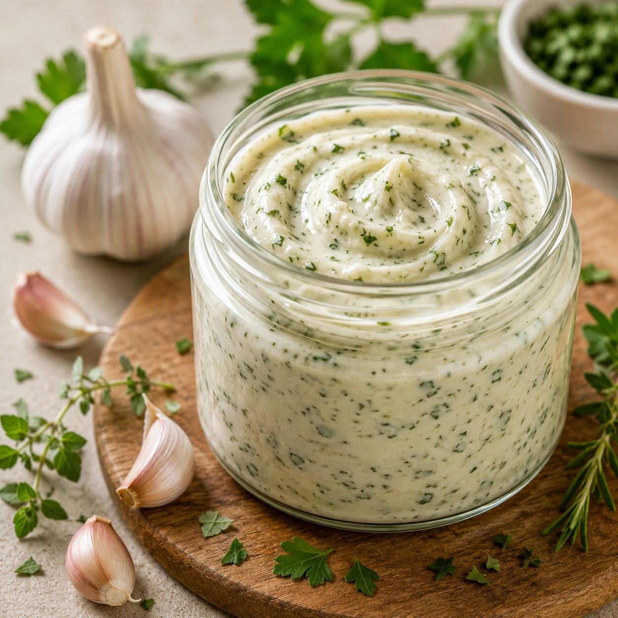 Garlic Herb Spread Recipe | Creamy Homemade Garlic and Herb Spread