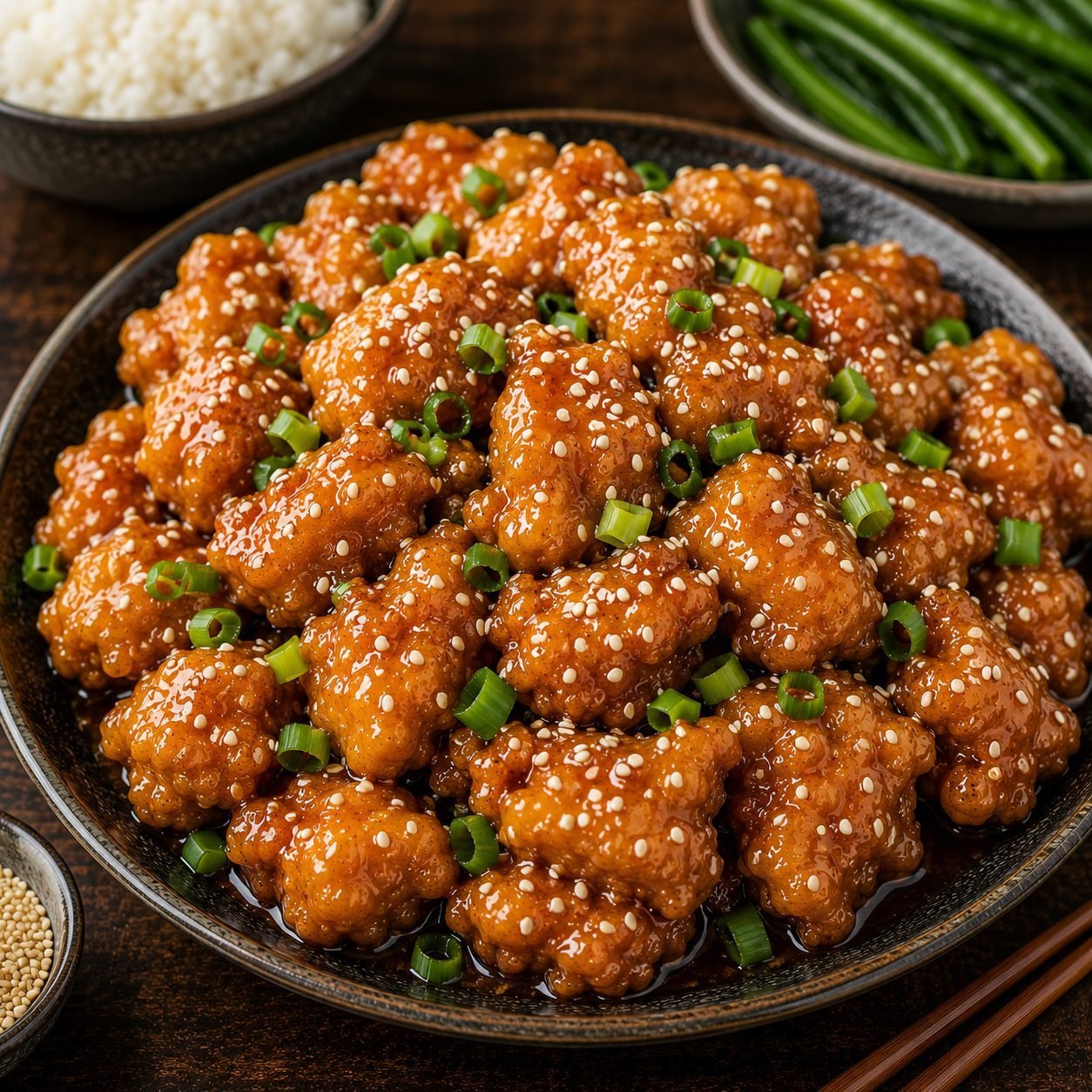 Chinese Sesame Chicken Recipe | Crispy Chicken Coated in a Sweet and Savory Sesame Glaze