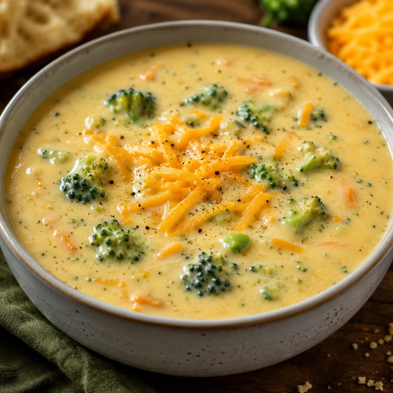 Broccoli Cheddar Soup | Creamy, Cheesy and Comforting Homemade Soup Recipe