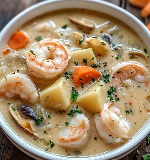 Seafood Chowder Soup | Creamy, Hearty and Flavorful Homemade Seafood Chowder