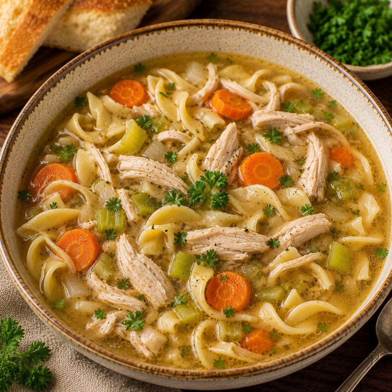 Turkey Noodle Soup | Hearty, Comforting and Homemade Turkey Soup Recipe