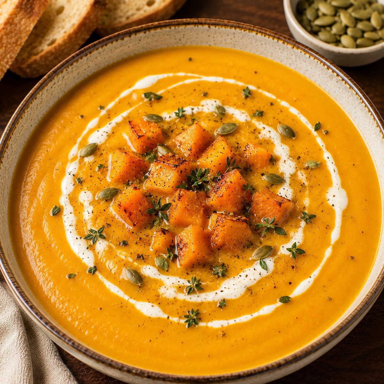 Butternut Squash Soup | Creamy, Velvety and Comforting Homemade Soup Recipe