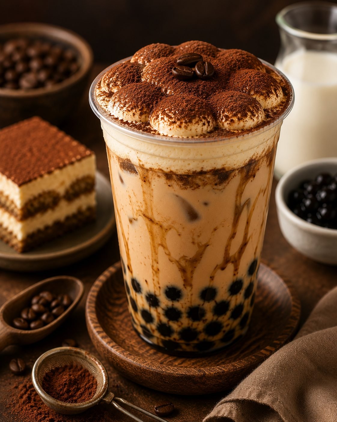 Tiramisu Coffee Boba | Creamy, Coffee-Flavored and Decadent Bubble Tea Recipe