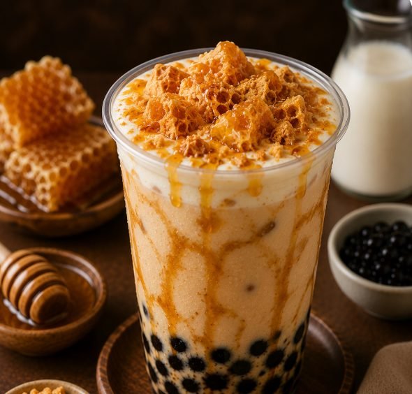 Honeycomb Crunch Milk Tea Recipe