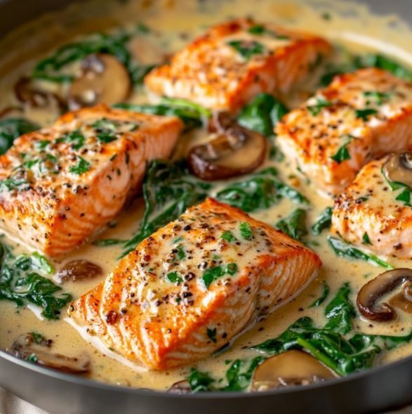Garlic Butter Salmon Recipe | Juicy Pan-Seared Salmon with Rich Garlic Butter Sauce
