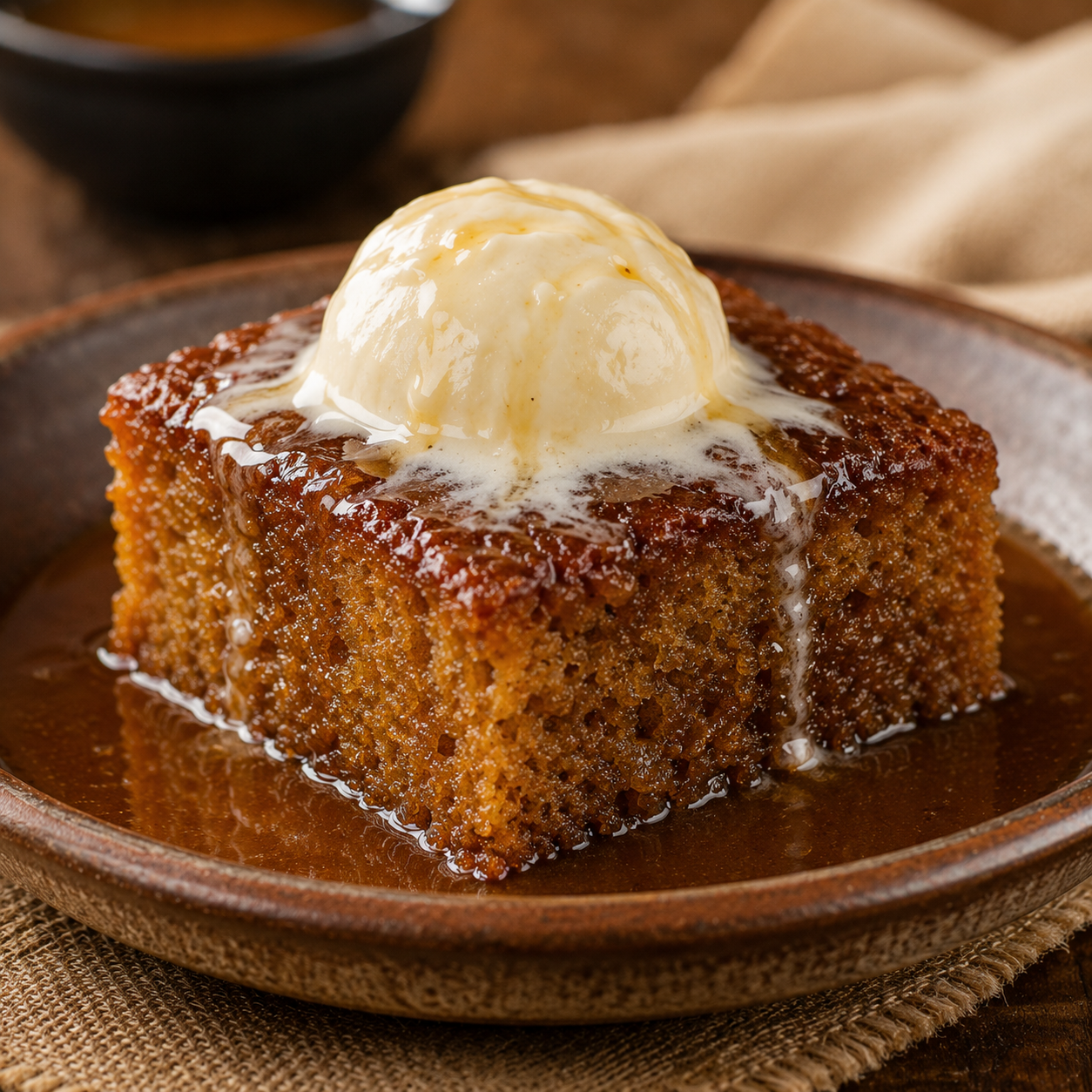 South African Malva Pudding | Traditional Warm Caramel Sponge Dessert Recipe