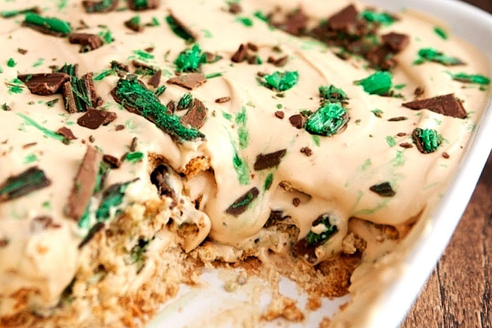 South African Peppermint Crisp Tart | Classic No-Bake Caramel Mint Dessert Recipe