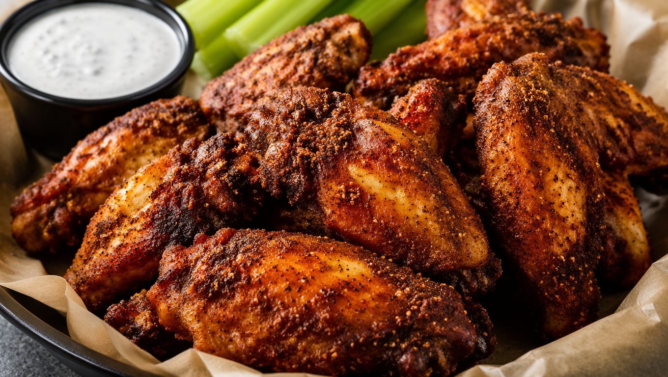 Crispy Dry Rub Chicken Wings