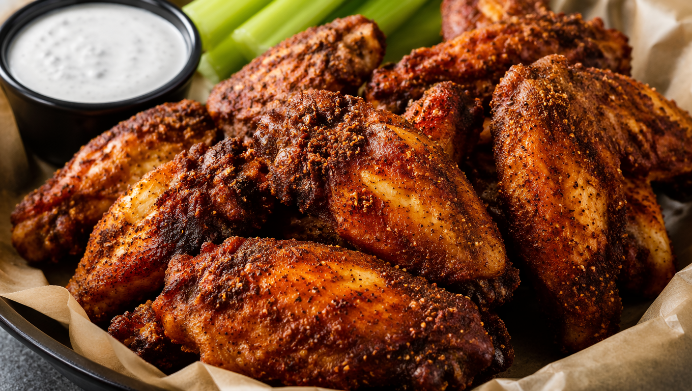 Crispy Dry Rub Chicken Wings