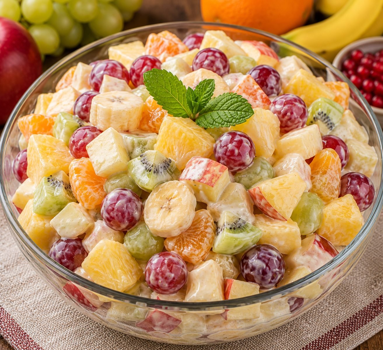 Fresh Fruit Salad Recipe | Easy Healthy Mixed Fruit Salad