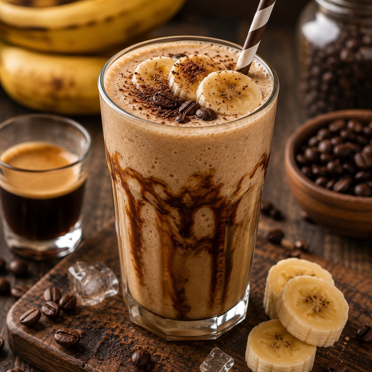 Espresso Banana Coffee Smoothie Recipe | Healthy Coffee Breakfast Smoothie