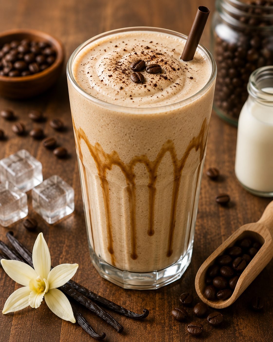 Vanilla Coffee Smoothie Recipe | Creamy Healthy Vanilla Coffee Drink
