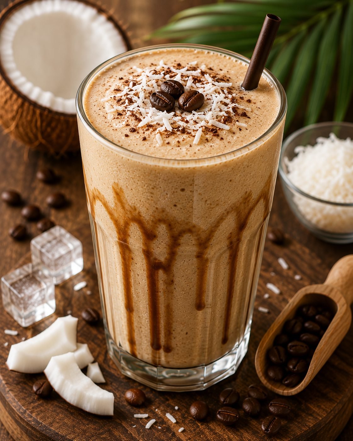 Coconut Coffee Smoothie Recipe | Creamy Tropical Coffee Smoothie